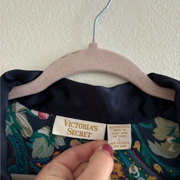 Vintage Victoria's Secret Gold Label Floral Nightshirt Nightgown Tunic Large - Picture 6 of 8